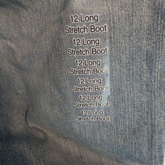 St Johns Bay Jeans 12L Denim Blue Straight Leg Bootcut Stretch Mid Rise Lot Of 2 - Picture 6 of 16